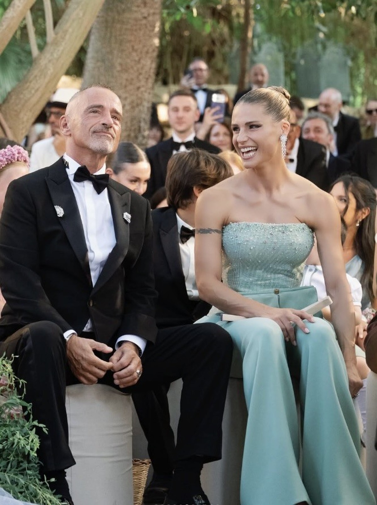 Eros Ramazzotti und Michelle Hunziker an der Hochzeit ihrer Tochter Aurora.