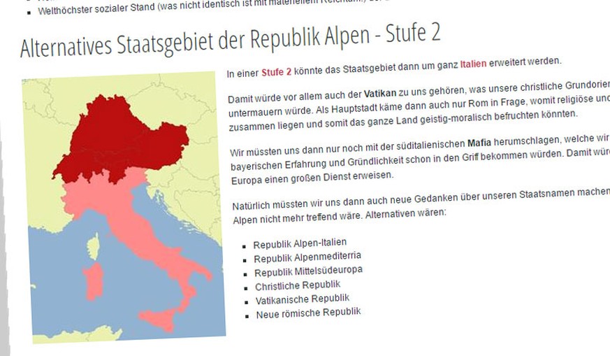 Inklusive Vatikan und Mafia: Rödls Erweiterungsplan Stufe 2.