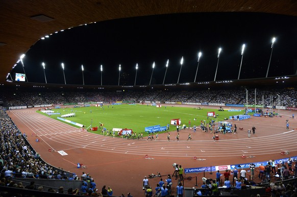 General view of the Weltklasse IAAF Diamond League international athletics meeting in the Letzigrund stadium in Zurich, Switzerland, Thursday, August 28, 2014. (KEYSTONE/Steffen Schmidt)