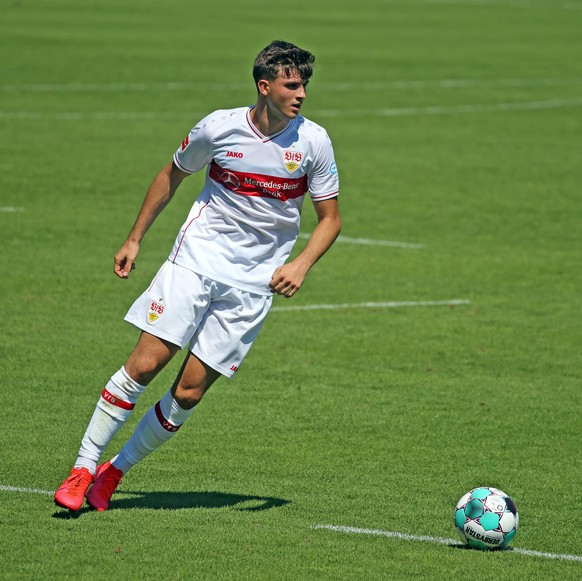 08.08.20 VfB Stuttgart - SV Sandhausen Deutschland, Stuttgart, 08.08.2020, Fussball, Bundesliga, Saison 2020/2021, Testspiel, VfB Stuttgart - SV Sandhausen: Antonis Aidonis VfB Stuttgart. *** 08 08 20 ...