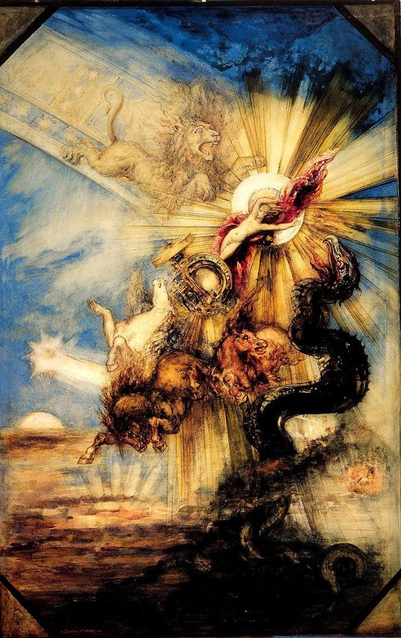 Gustave Moreau: «Chute du de Phaéton», 1878.