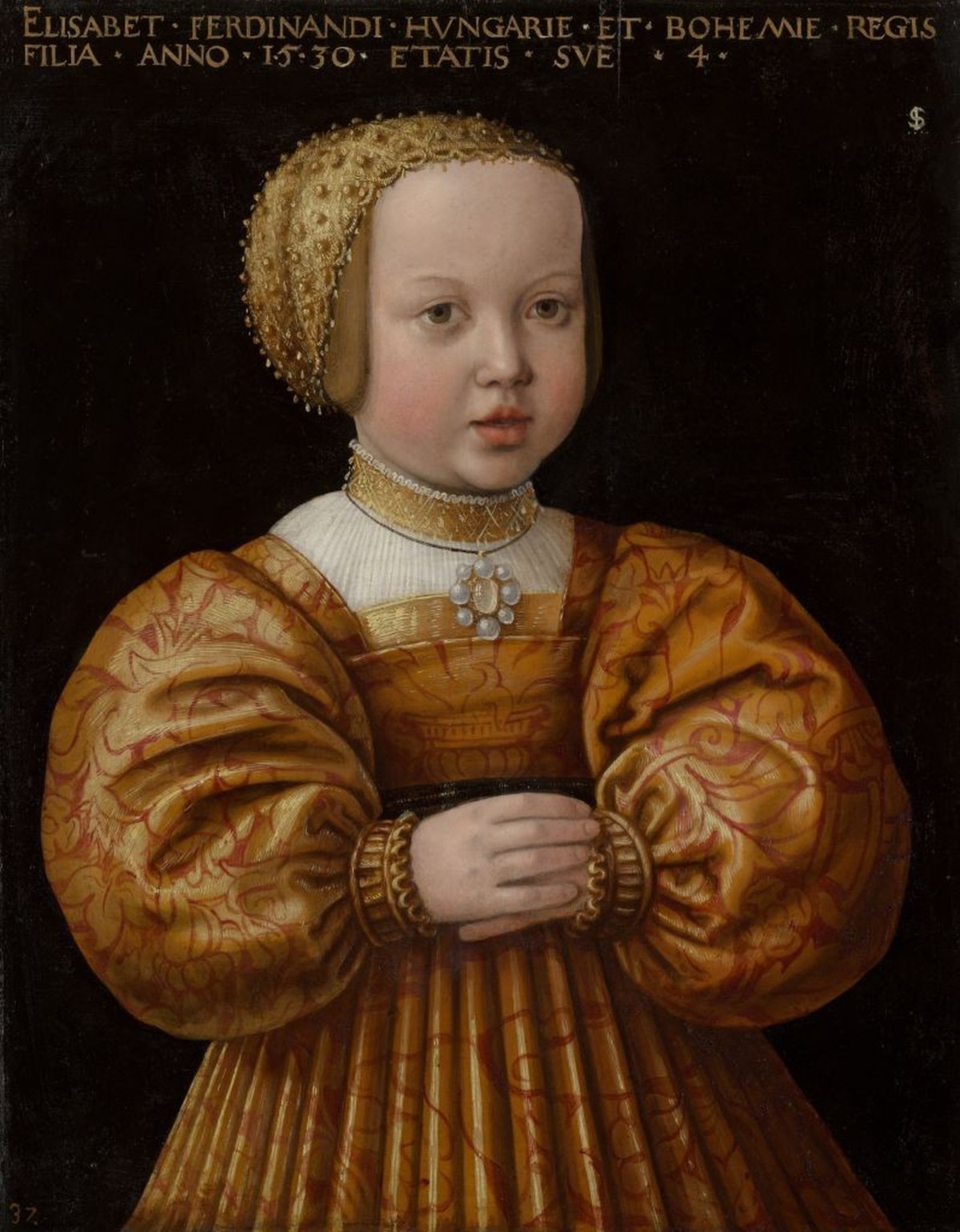 Portrait of Elizabeth of Austria 1526-1545, at the age of 4, Jacob Seisenegger, 1530. (Photo by: Sepia Times/Universal Images Group via Getty Images)