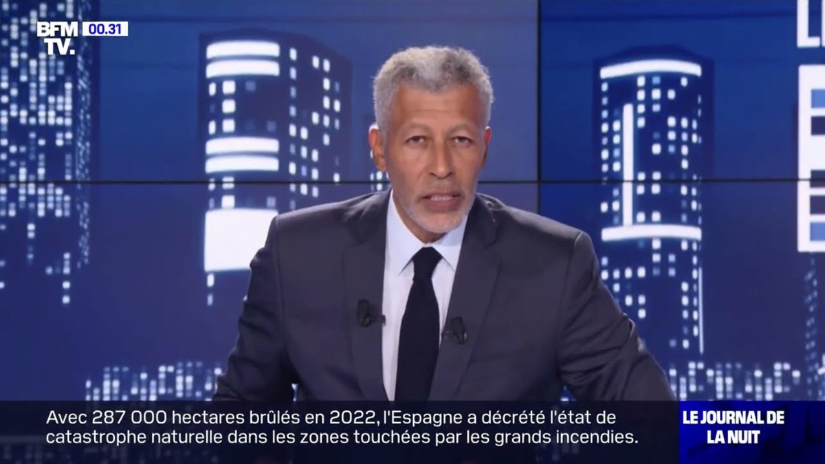 Rachid M'Barki, le présentateur soupçonné d'avoir diffusées des infos orientées.