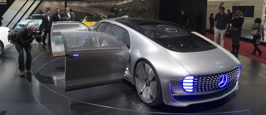 The Mercedes Concept Car is shown during the press day at the 86th Geneva International Motor Show in Geneva, Switzerland, Tuesday, March 01, 2016. The Motor Show will open its gates to the public fro ...