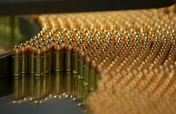 ARCHIV - ZUR MELDUNG DER SICHERHEITSPOLITISCHEN KOMMISSION DES STAENDERATES ZU WAFFENEXPORTE AM DIENSTAG, 12. FEBRUAR 2019, STELLEN WIR IHNEN FOLGENDES BILDMATERIAL ZUR VERFUEGUNG - 9-Millimeter-Patro ...