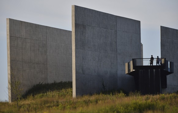 People take in the few from the observation deck at the Flight 93 National Memorial visitors center in Shanksville, Pa., Wednesday, Sept. 4, 2019. A week from today the memorial will host the 18th ann ...