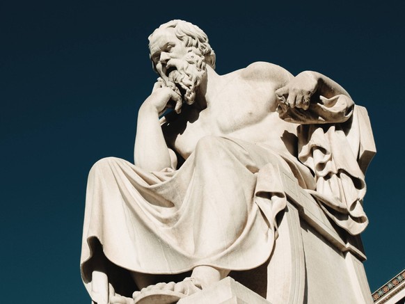 Statue of the ancient Greek philosopher Socrates in Athens, Greece. Copyright: xx