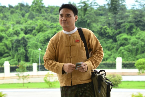 FILE - Phyo Zeya Thaw arrives at the Myanmar parliament in Naypyitaw, Myanmar, on Aug. 19, 2015. Myanmar has carried out its first executions in nearly 50 years. Phyo Zeya Thaw, a 41-year-old former l ...