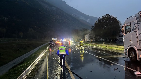 Unfall in Leuk, Wallis, 19.11.2024