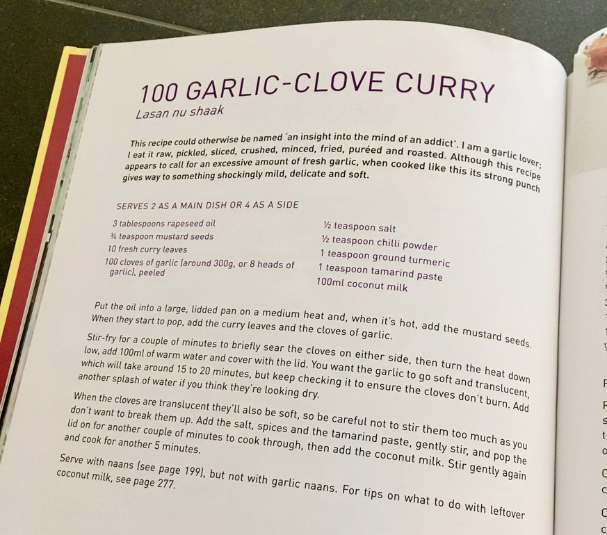 100 garlic clove curry Meera Sodha Knoblauch 100 knoblauchzehen kochen essen food indien grossbritannien vegetarisch gemüse
