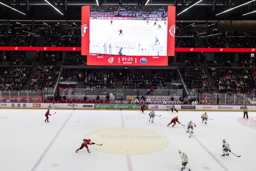 Image generale, lors du match du championnat suisse de hockey sur glace de National League entre le Lausanne HC, LHC, et le HC Ambri Piotta, ce samedi, 19 octobre 2024 a la patinoire de la Vaudoise ar ...