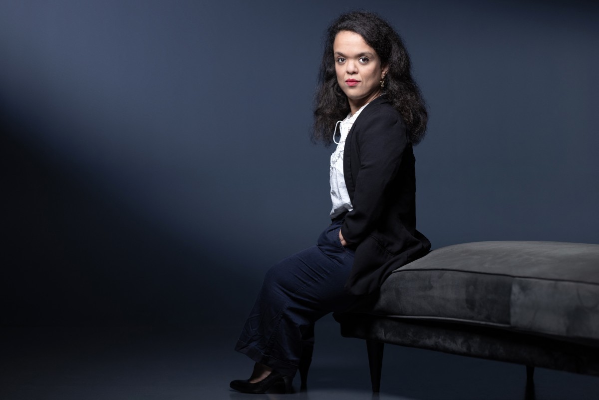 President of the Association of Short People (APPT, Association des personnes de petite taille) Violette Viannay, poses during a photo session in Paris on October 15, 2025. (Photo by JOEL SAGET / AFP)