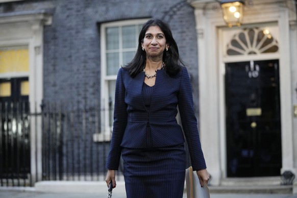 Back at the office: Suella Braverman.