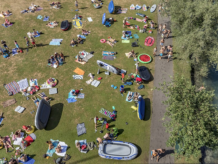 Sonnenschutz ist nicht nur in der Badi oder am Strand angezeigt: Blick auf das Marzili-Bad in Bern. (Themenbild)