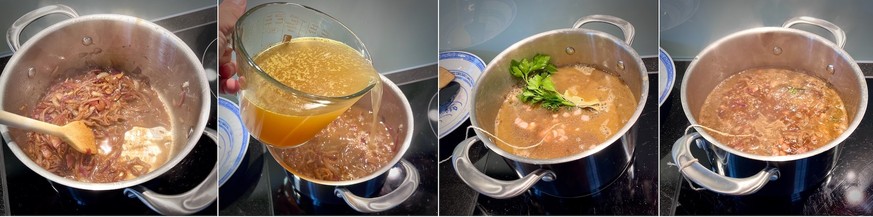 Soupe à l'oignon - französische Zwiebelsuppe kochen.