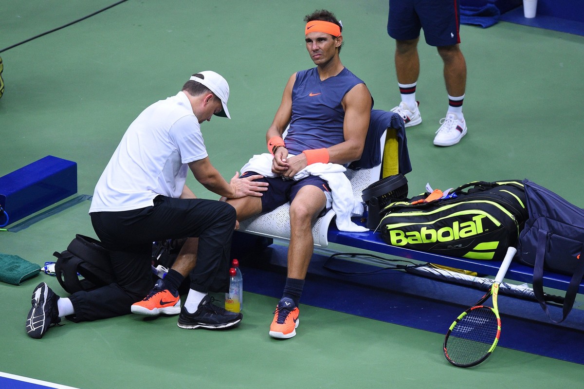 US Open - Rafael Nadal Forced To Retire Rafael Nadal SPA is forced to retire due to injury in his men s singles semi-final match against Juan Martin del Potro of Argentina on Day Twelve of the US Open ...