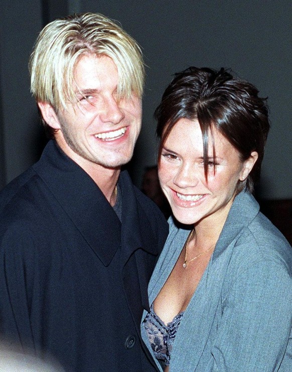 Picture dated September 25, 1998 of Manchester United soccer star David Beckham, left, and Victoria Adams, the &quot;Posh Spice&quot; of the British all-girls band &quot;Spice Girls&quot;, taken last  ...