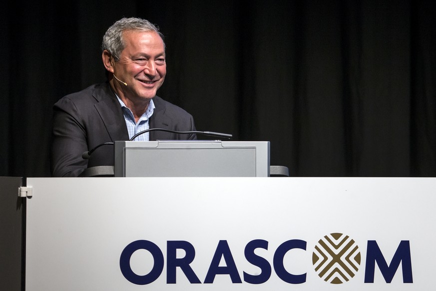 Samih O. Sawiris, Verwaltungsratspraesident, CEO, spricht waehrend der 8. ordentlichen Generalversammlung der Orascom Development Holding AG am Montag, 9. Mai 2016, in Altdorf. (KEYSTONE/Alexandra Wey ...