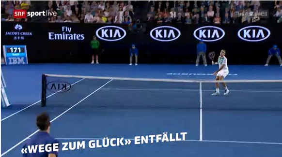 Nach dem dritten Satz wird das Dach geschlossen – kann Federer Djokovic weiter fordern?
Hoffen wir mal, das gilt nicht für Fedi...