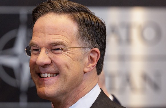 epa12730188 NATO Secretary General Mark Rutte attends the meeting of the NATO Ministers of Defence at the North Atlantic Treaty Organization (NATO) headquarters in Brussels, Belgium, 12 February 2026. ...