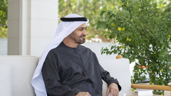 UAE president al Nahyan meets US Senator Lindsey Graham in Abu Dhabi ABU DHABI, UNITED ARAB EMIRATES - FEBRUARY 18: ----EDITORIAL USE ONLY - MANDATORY CREDIT - UAE PRESIDENTIAL COURT / HANDOUT - NO MA ...