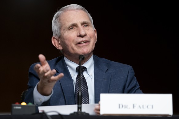 Dr. Anthony Fauci, director of the National Institute of Allergy and Infectious Diseases and chief medical adviser to the president, testifies before a Senate Health, Education, Labor, and Pensions Co ...