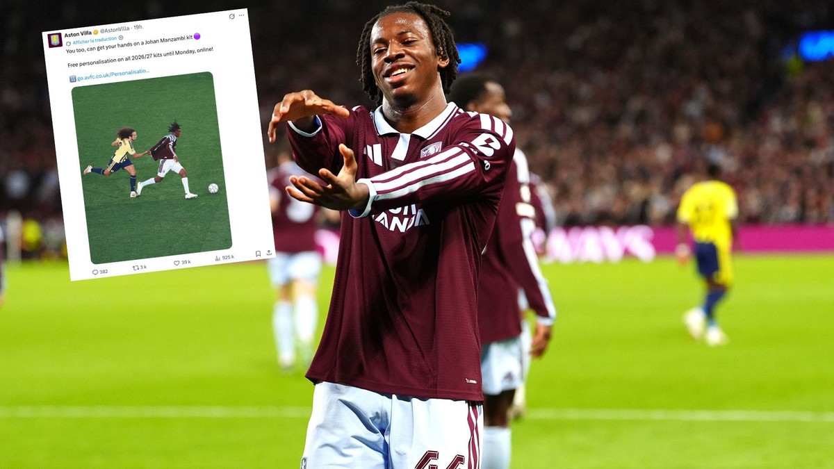 La communication d'Aston Villa a trouvé l'idée parfaite pour sa pub avec Johan Manzambi.