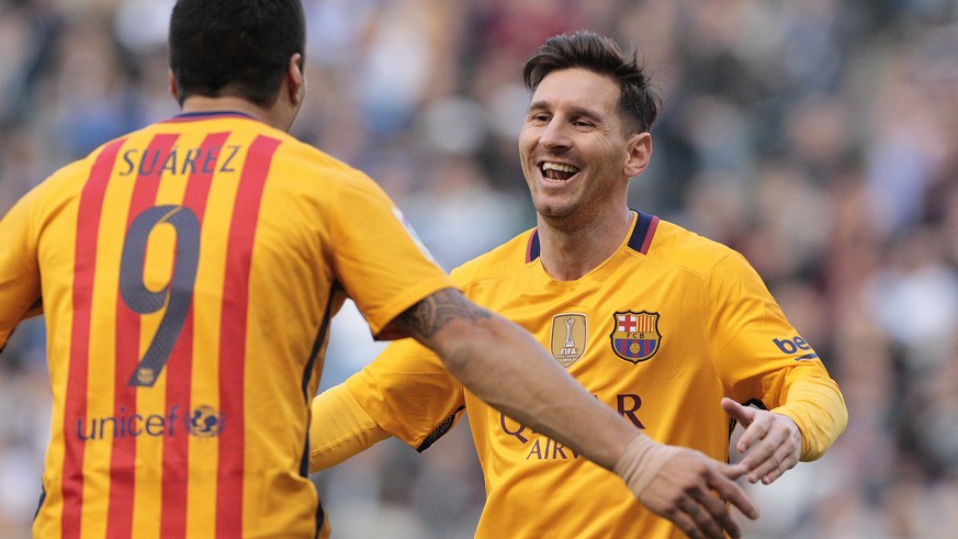 Messi villmal! Lionel Messi bedankt sich bei Suarez für den Assist.&nbsp;
