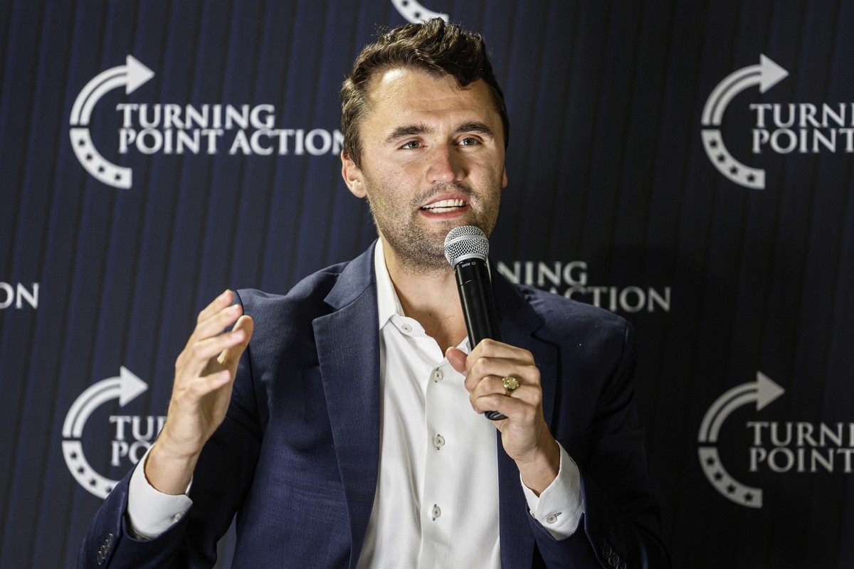 FILE - Charlie Kirk speaks during a town hall meeting on March 17, 2025, in Oconomowoc, Wis. (AP Photo/Jeffrey Phelps, File)
Charlie Kirk