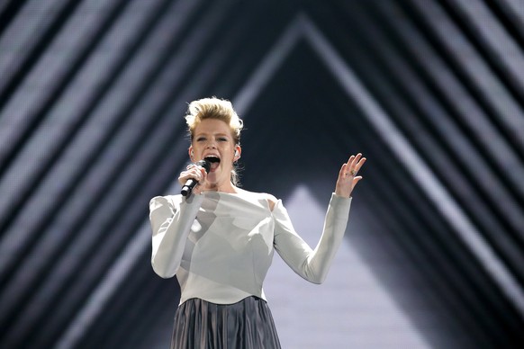 epa05959747 Levina from Germany performs the song &#039;Perfect Life&#039; during rehearsals for the Grand Final of the 62nd annual Eurovision Song Contest (ESC) at the International Exhibition Centre ...
