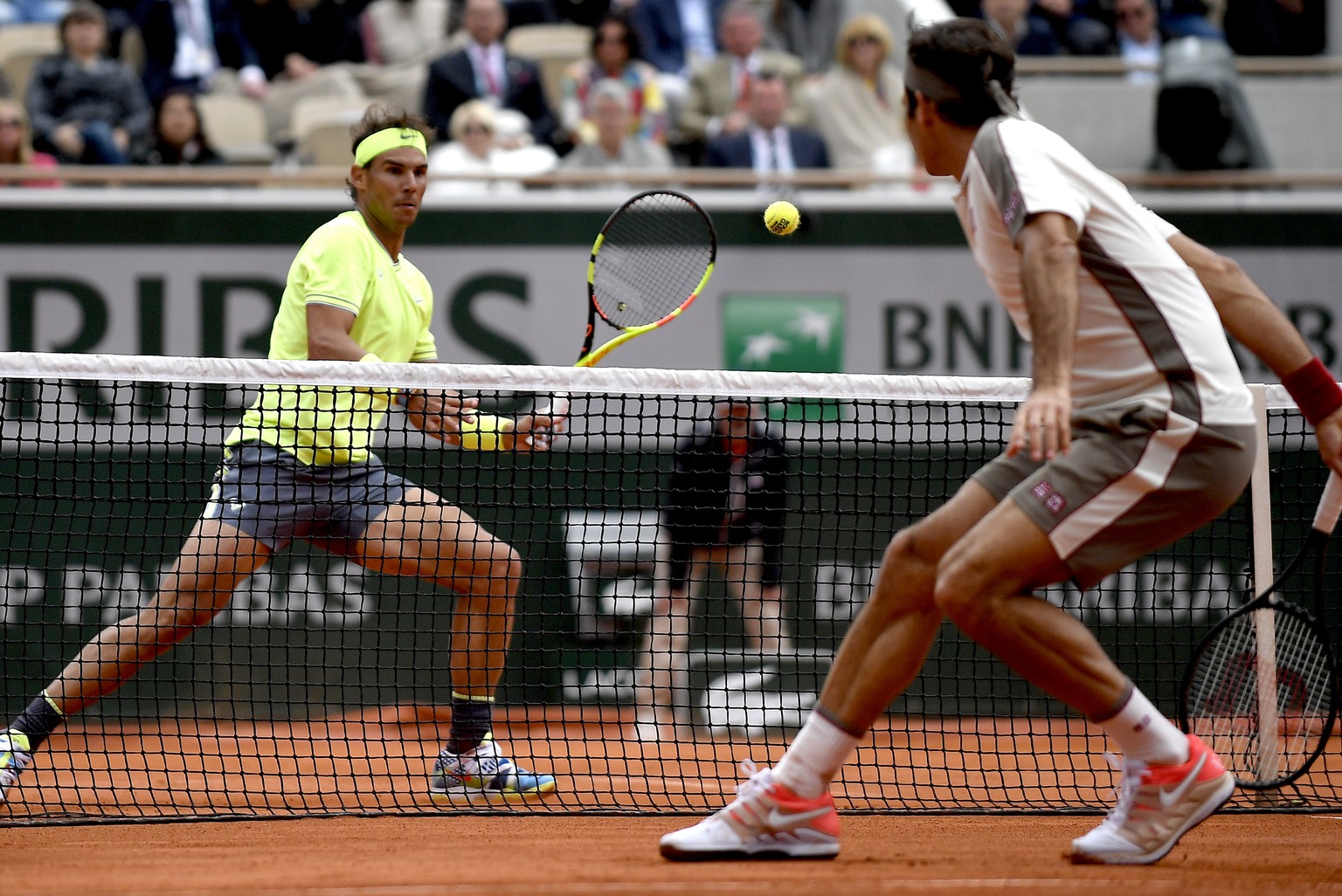 Der bislang letzte Match auf Sand: Federer im Halbfinal der French Open 2019 gegen Nadal.