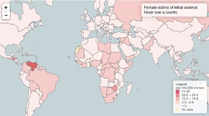 Karte: Femizid weltweit