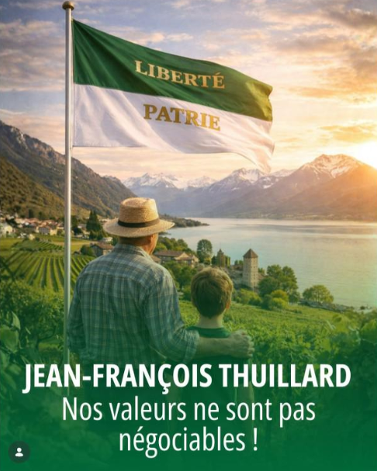 Flagge Waadtland/Vaudois