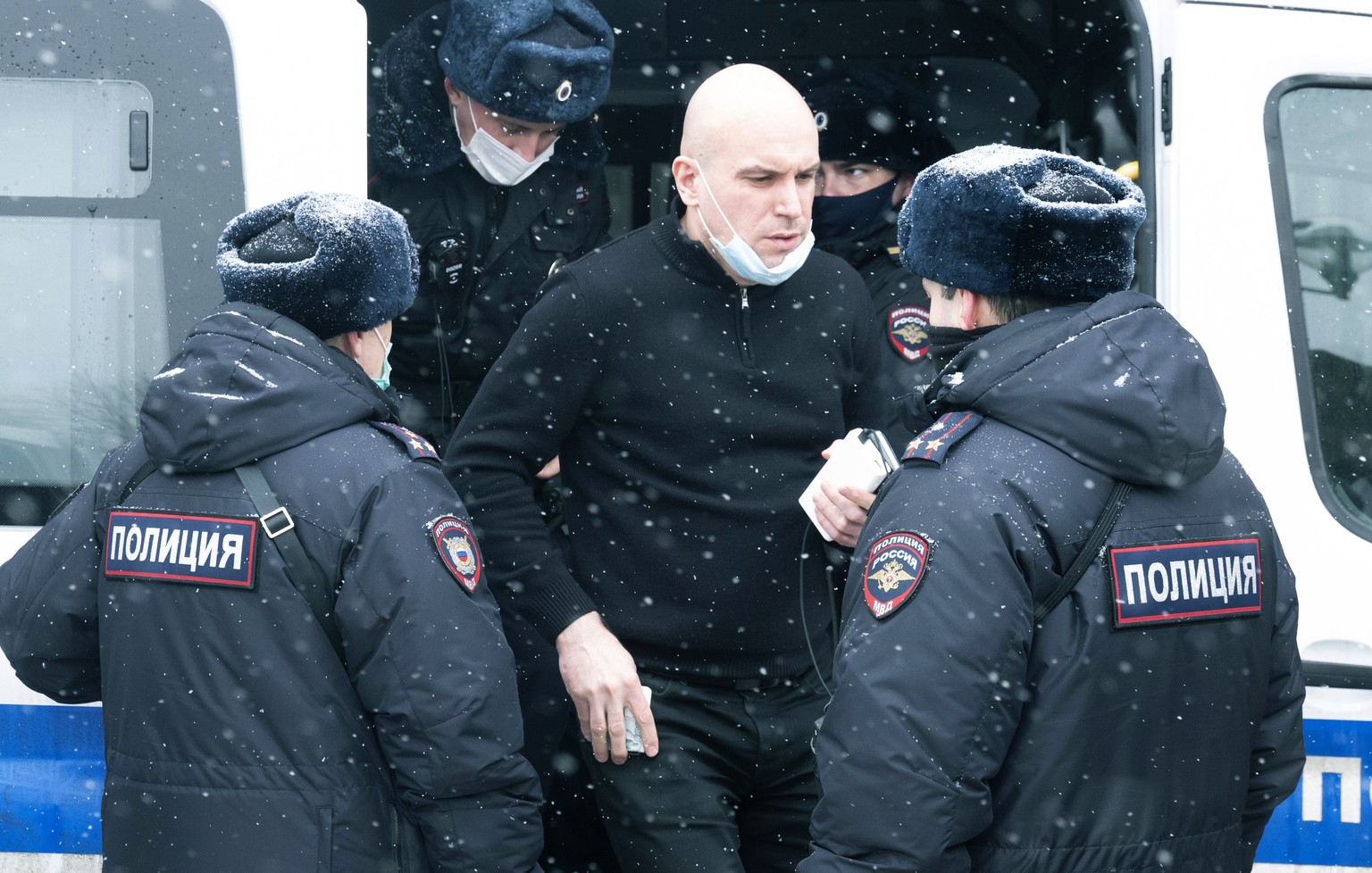 Einer der in Moskau verhafteten Oppositionspolitiker.