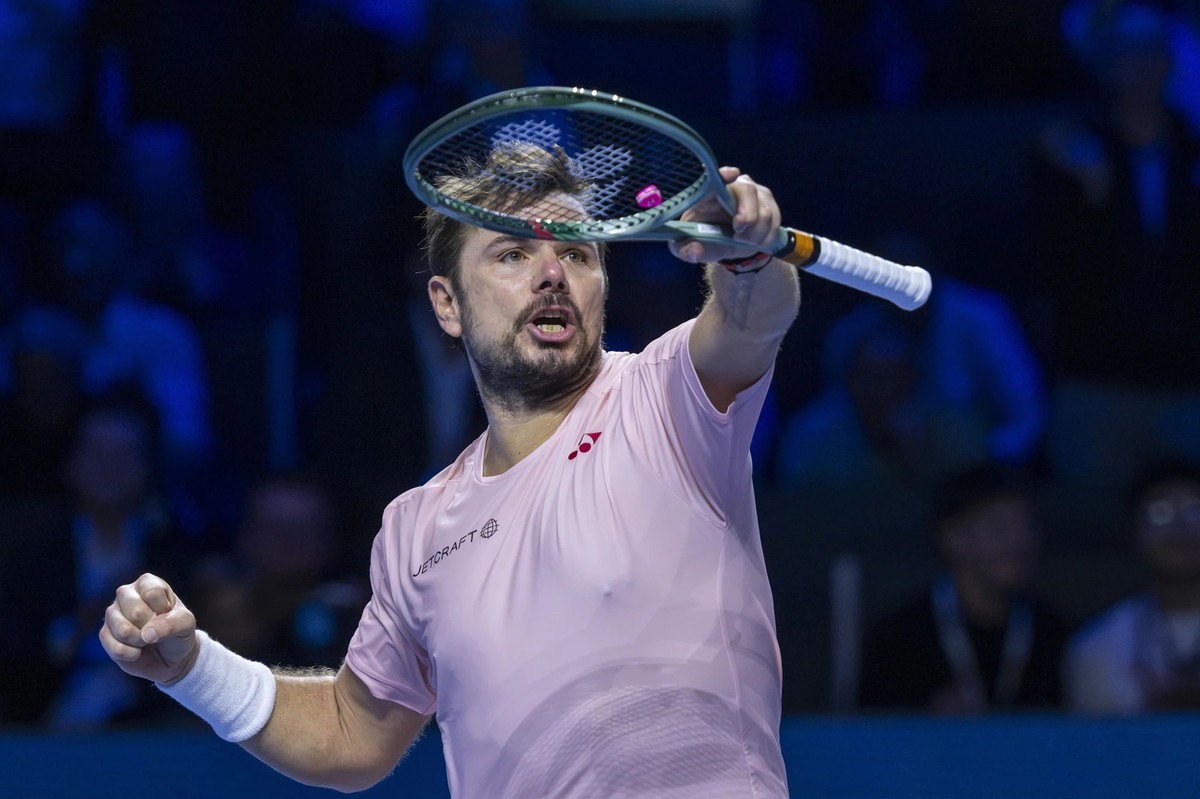 Stan Wawrinka fait exploser de joie le public bâlois après sa victoire au premier tour.
