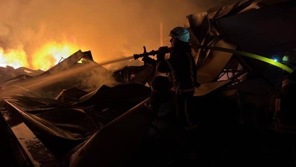 Russian missile strikes on Kyiv injuring at least 3 KYIV, UKRAINE - AUGUST 5: ----EDITORIAL USE ONLY - MANDATORY CREDIT - STATE EMERGENCY SERVICE OF UKRAINE / HANDOUT - NO MARKETING NO ADVERTISING CAM ...