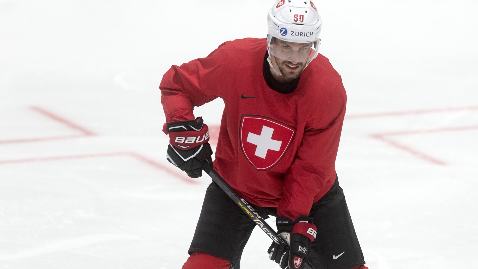 Switzerland&#039;s Roman Josi during a training session of the Swiss team at the IIHF 2019 World Ice Hockey Championships, at the Ondrej Nepela Arena in Bratislava, Slovakia, on Thursday, May 9, 2019. ...
