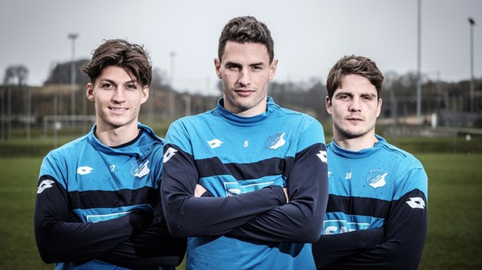 Das Schweizer Trio in Hoffenheim: Steven Zuber, Fabian Schär und Pirmin Schwegler (von links).