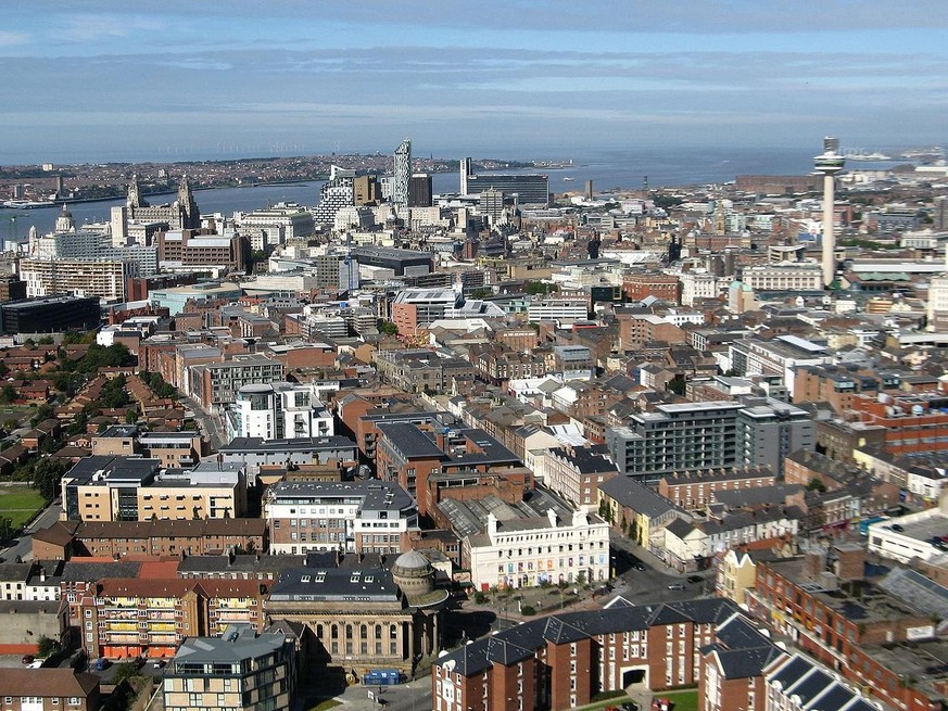 Das Stadtzentrum von Liverpool