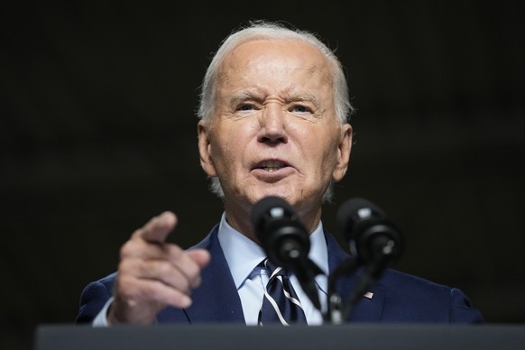 President Joe Biden speaks at an event at the Milwaukee Department of Public Works in Milwaukee, Tuesday, Oct. 8, 2024, to discuss his administration&#039;s progress in replacing lead pipes in Wiscons ...