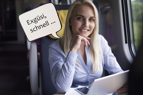 Portrait of businesswoman at the train