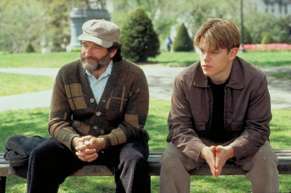 Robin Williams and Matt Damon in Good Will Hunting: Der gute Will Hunting (1997)