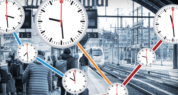 Das Schweizer Zugnetz ist zuverlässig, aber nicht auf allen Strecken sind die Züge gleich pünktlich.