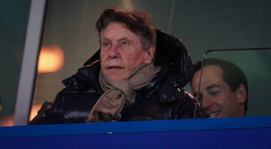 Israeli Football Agent Pinhas Pini Zahavi during the Premier League match between Chelsea and Manchester United, ManU at Stamford Bridge, London, England on 17 February 2020. PUBLICATIONxNOTxINxUK Cop ...