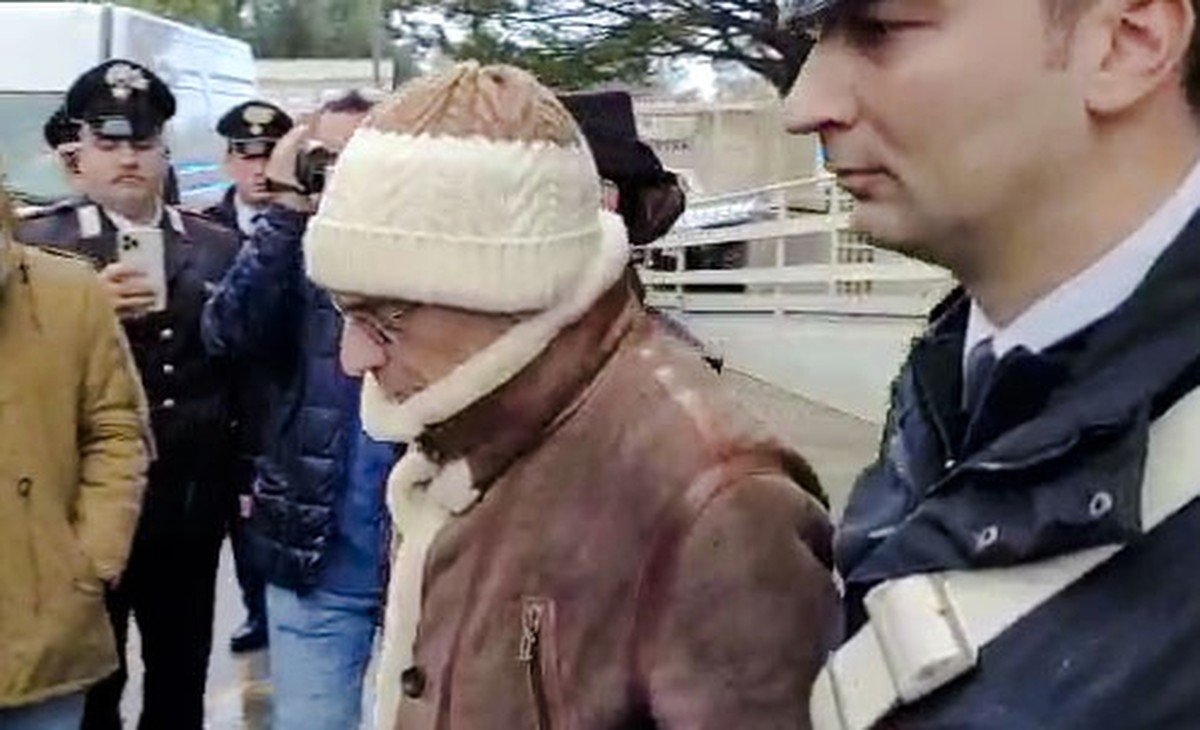 Matteo Messina Denaro lors de son arrestation.