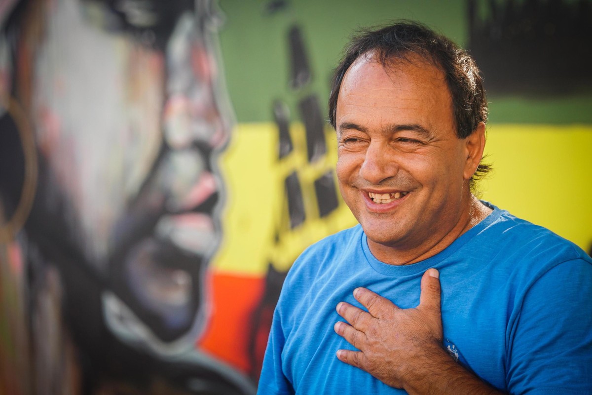 epa07063824 A picture made available on 02 October 2018 shows Riace mayor Domenico 'Mimmo' Lucano, in Riace, Reggio Calabria, Italy, 01 September 2018. Riace Mayor Domenico 'Mimmo' ...