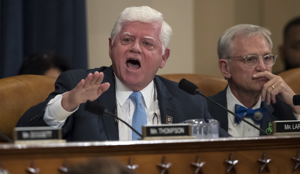 FILE - Rep. John Larson, D-Conn., joined at right by Rep. Earl Blumenauer, D-Ore., questions House Ways and Means Committee Chairman Kevin Brady, R-Texas, on Capitol Hill in Washington, Nov. 6, 2017.  ...