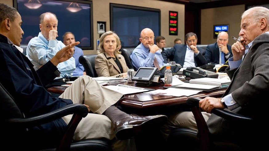 Tötung von Osama Bin Laden:&nbsp;US-Präsident Barack Obama diskutiert mit seinem Sicherheitsteam die Militäraktion&nbsp;«Operation Neptune’s Spear» am 1. Mai 2011.<br data-editable="remove">