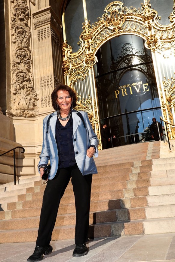 PARIS, FRANCE - JULY 02: Claudia Cardinale attends the Giorgio Armani Prive Haute Couture Fall/Winter 2019 2020 show as part of Paris Fashion Week on July 02, 2019 in Paris, France. (Photo by Franco O ...