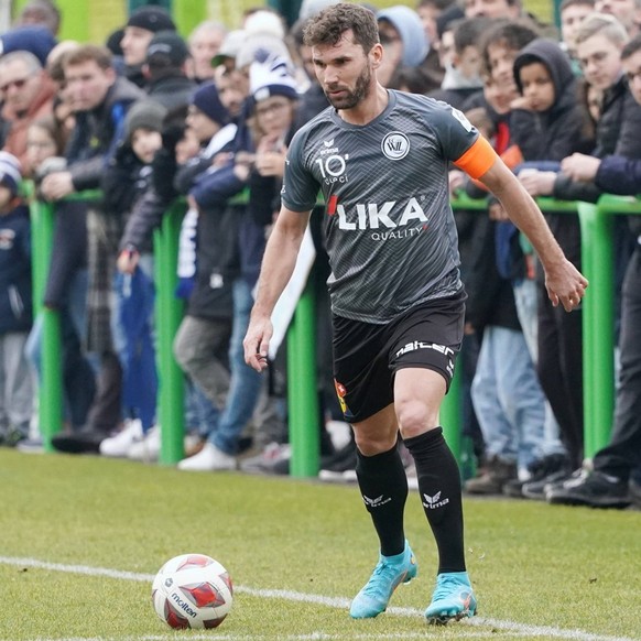 Foto Manuel Geisser 14.01.2023 Fussball Herren Saison 2022/2023 Testspiel FC Zuerich - FC Wil. Bild : Philipp Muntwiler FC Wil . Aktion Einzelbild Fans Zuschauer *** Photo Manuel Geisser 14 01 2023 fo ...